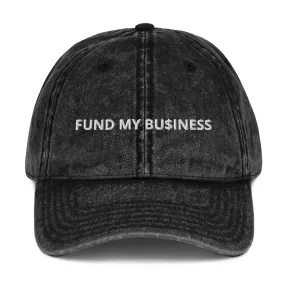 Fund My Business Vintage Cotton Twill Cap