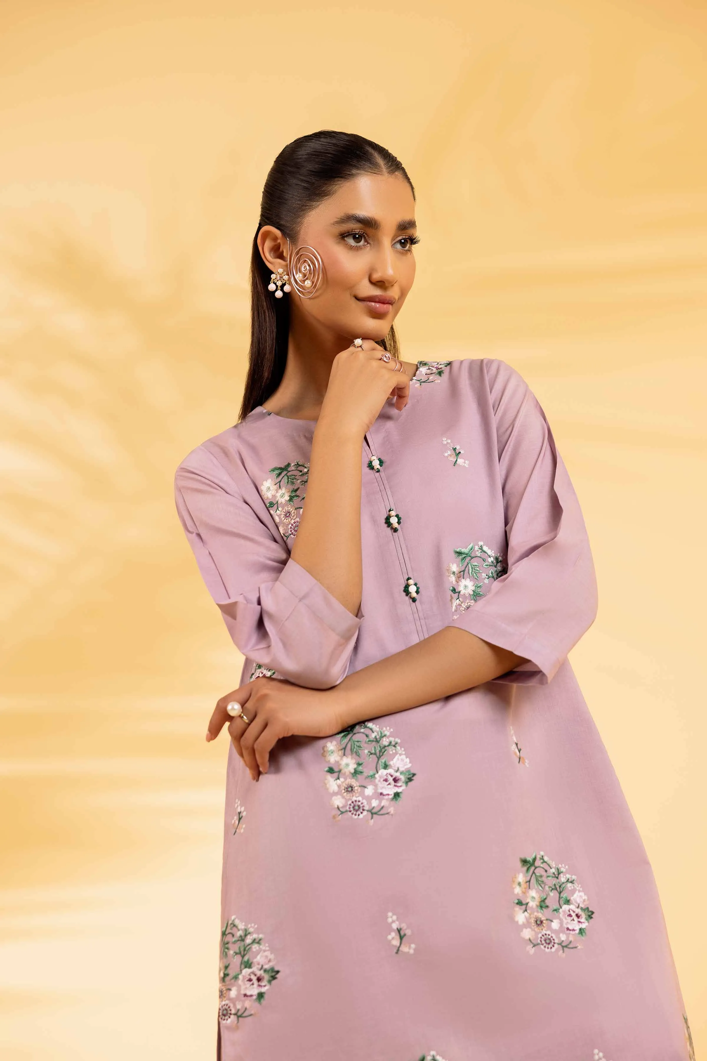 2 Piece - Dyed Embroidered Suit - 42401065