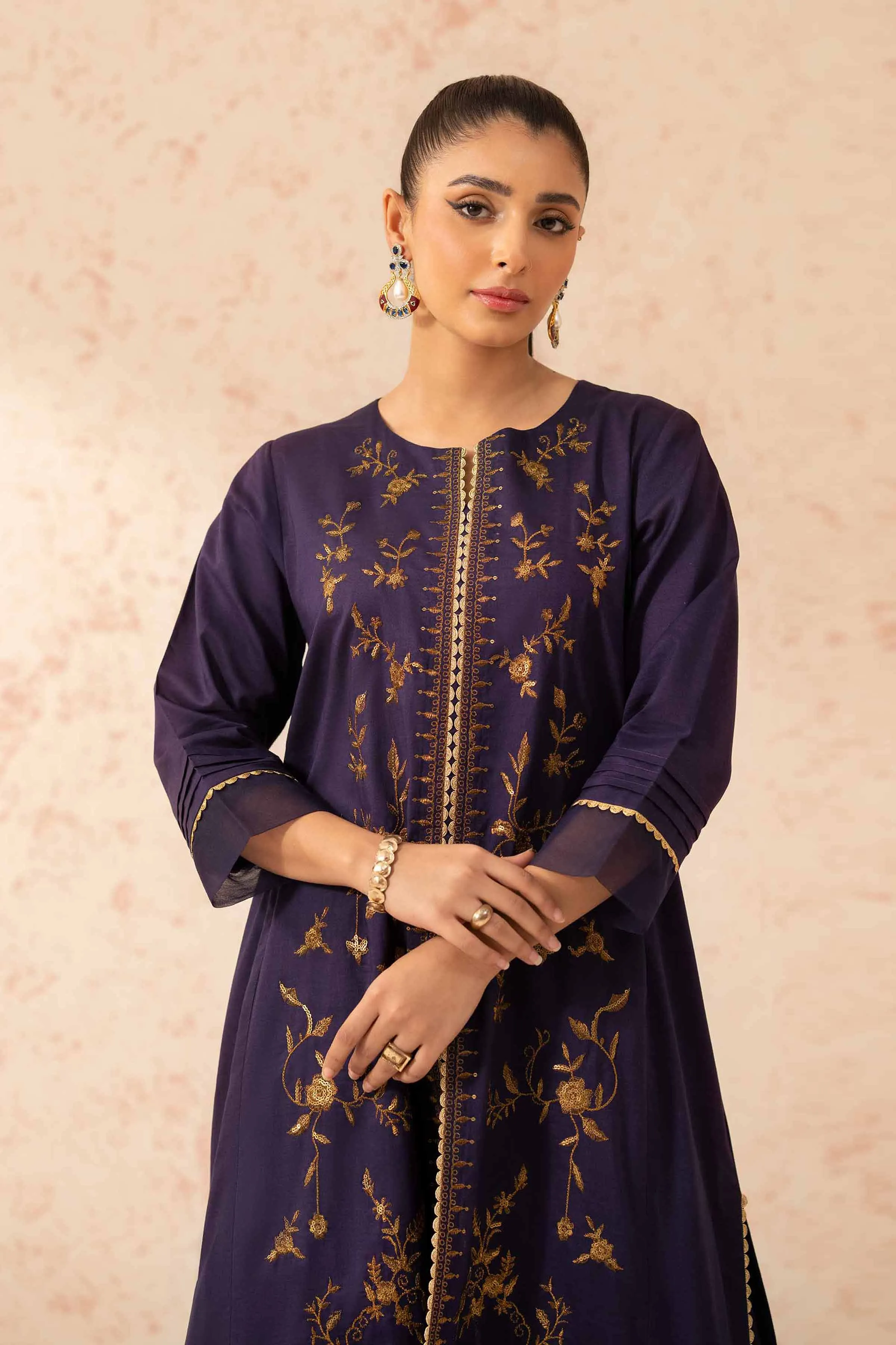 2 Piece - Dyed Embroidered Suit - 42401259