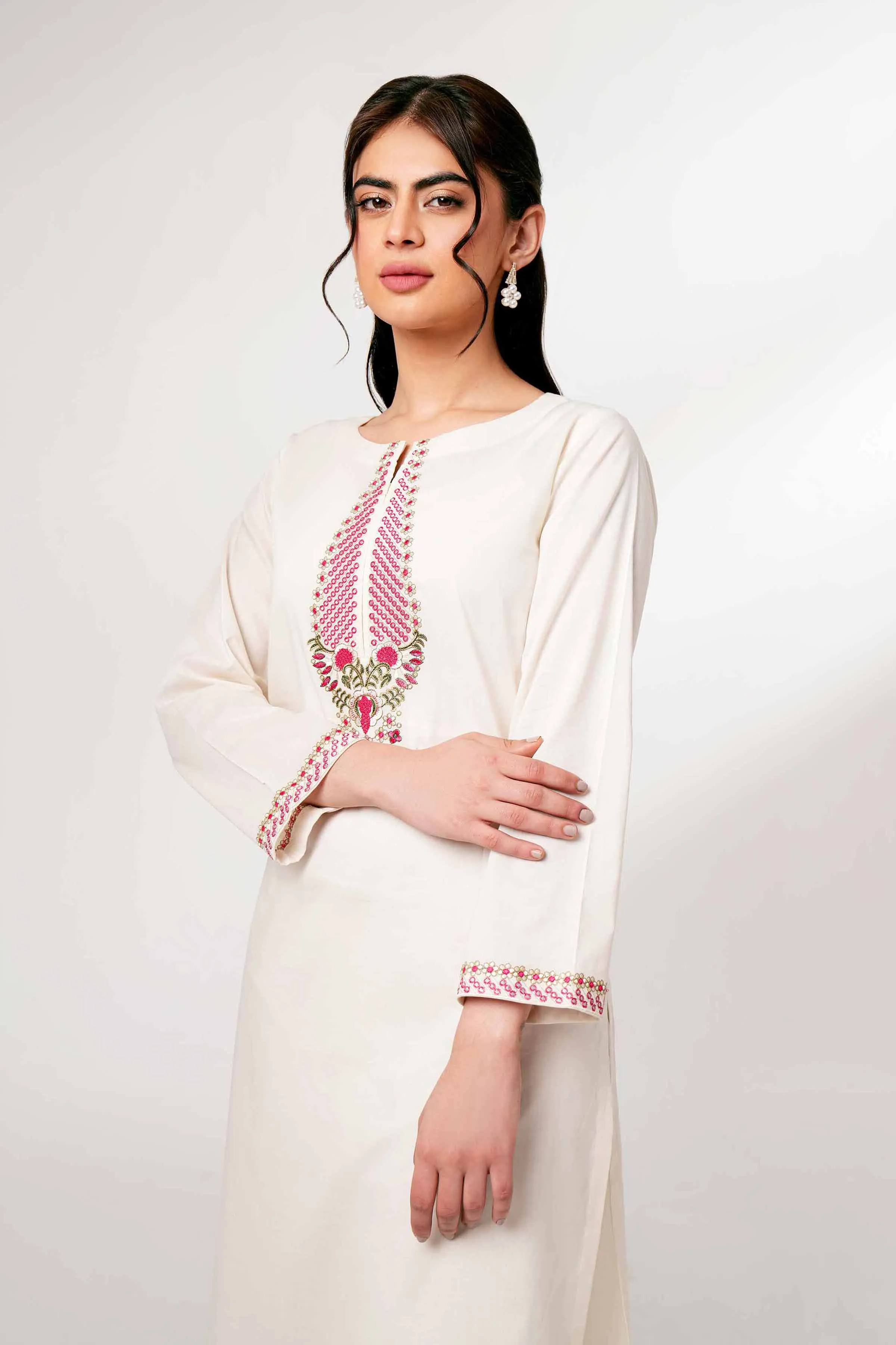 2 Piece - Embroidered Suit - PE24-08