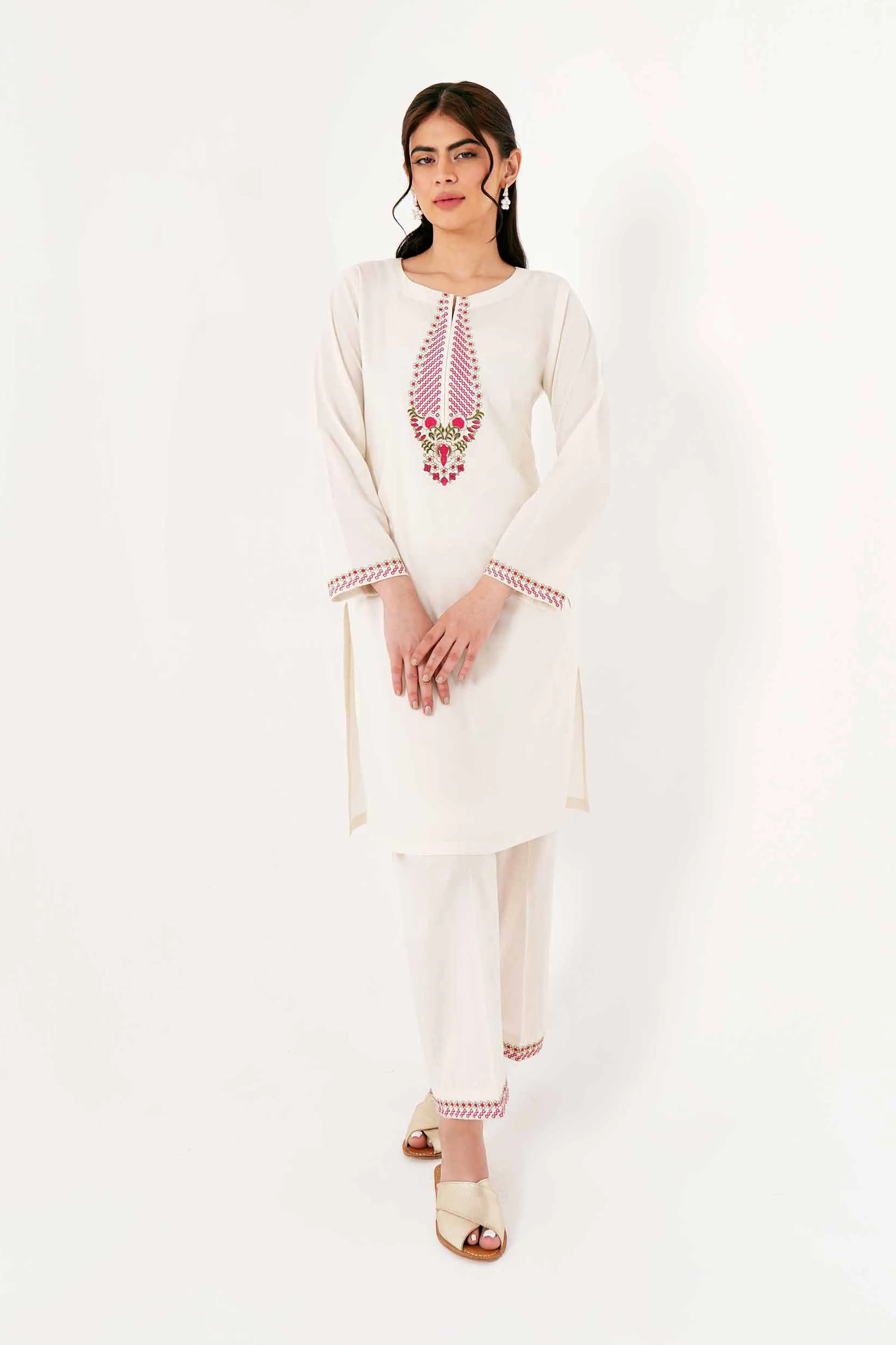 2 Piece - Embroidered Suit - PE24-08