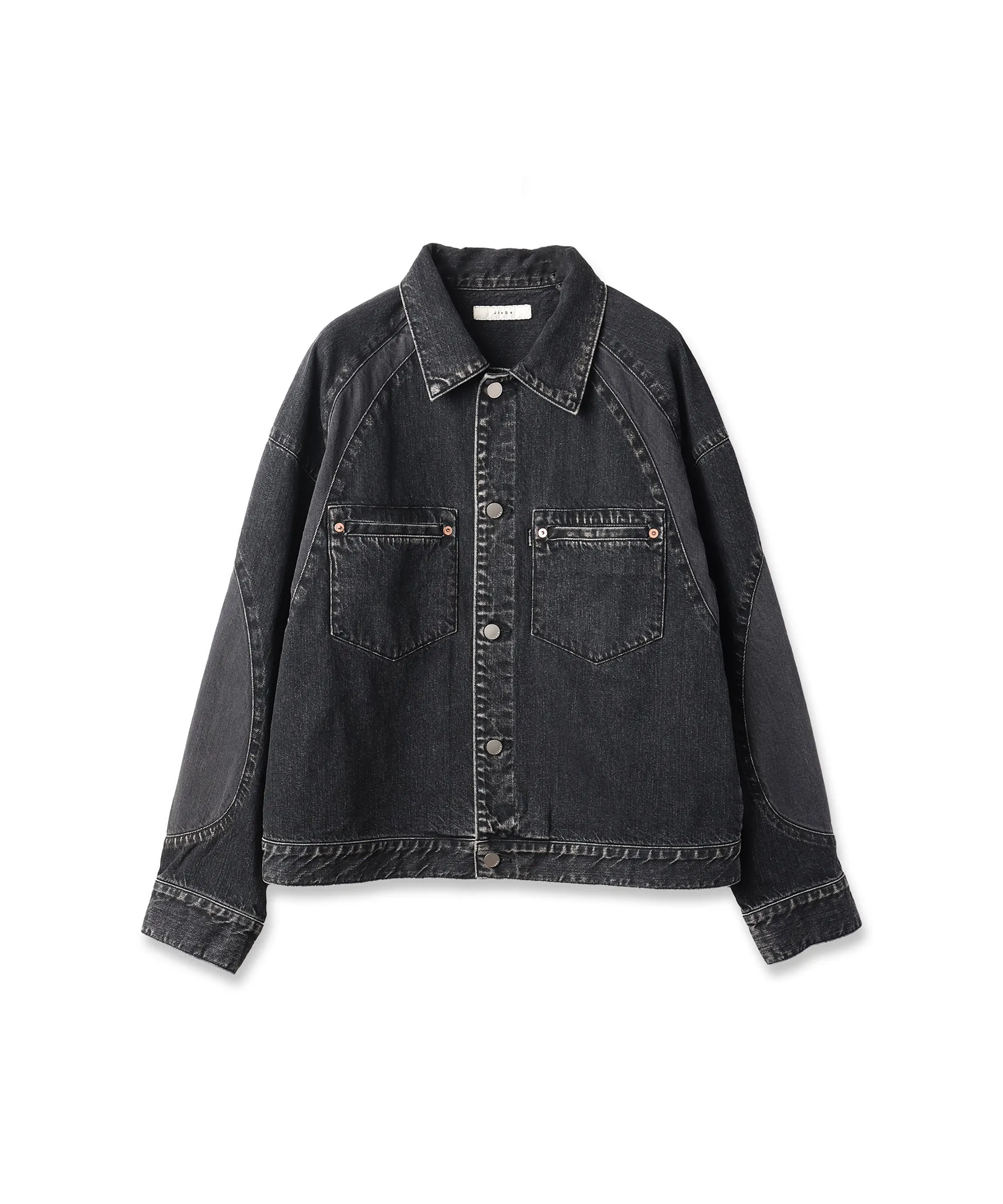 2TONE DENIM JACKET "BLACK"