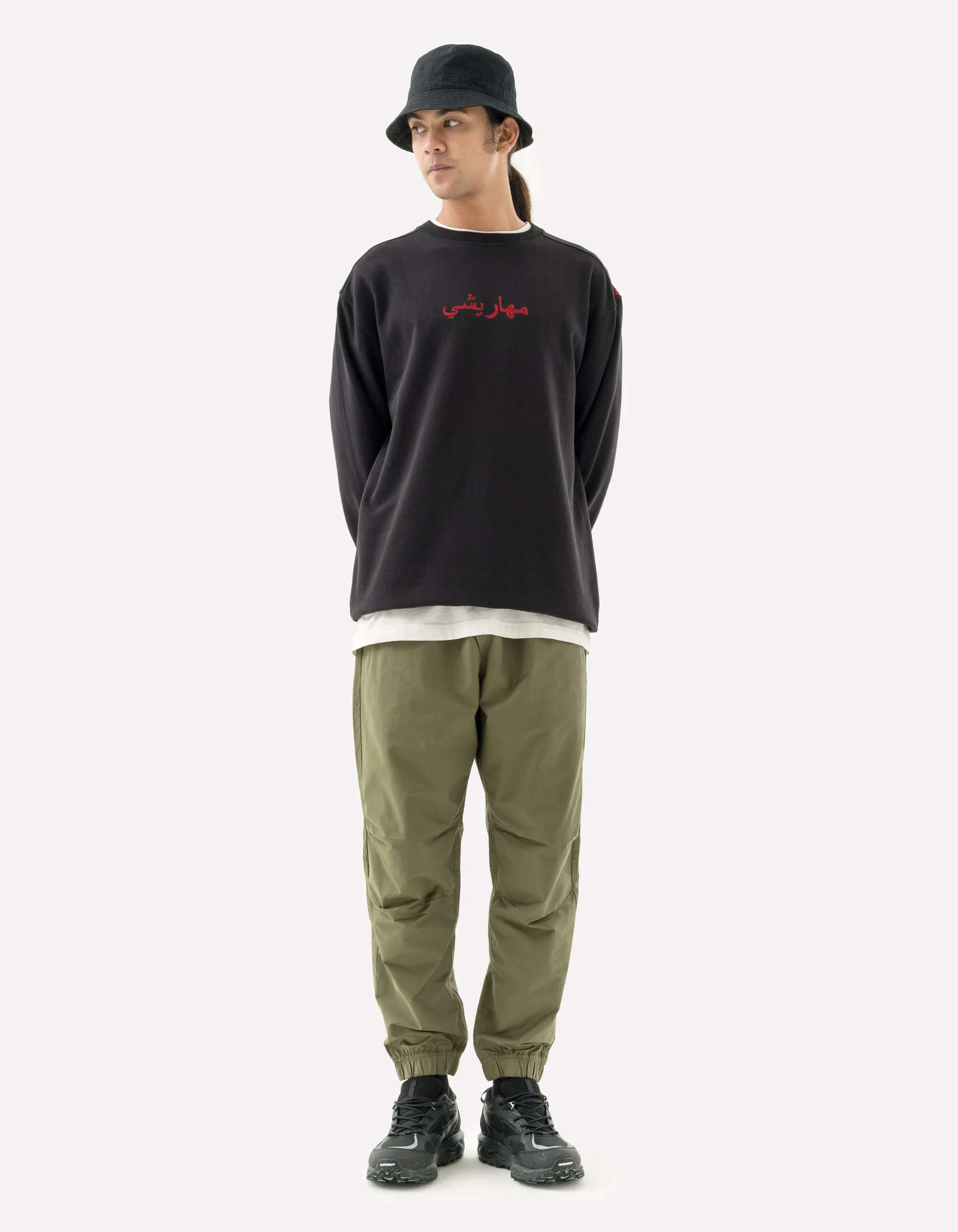 4050 Asym Track Pants Olive OG-107F