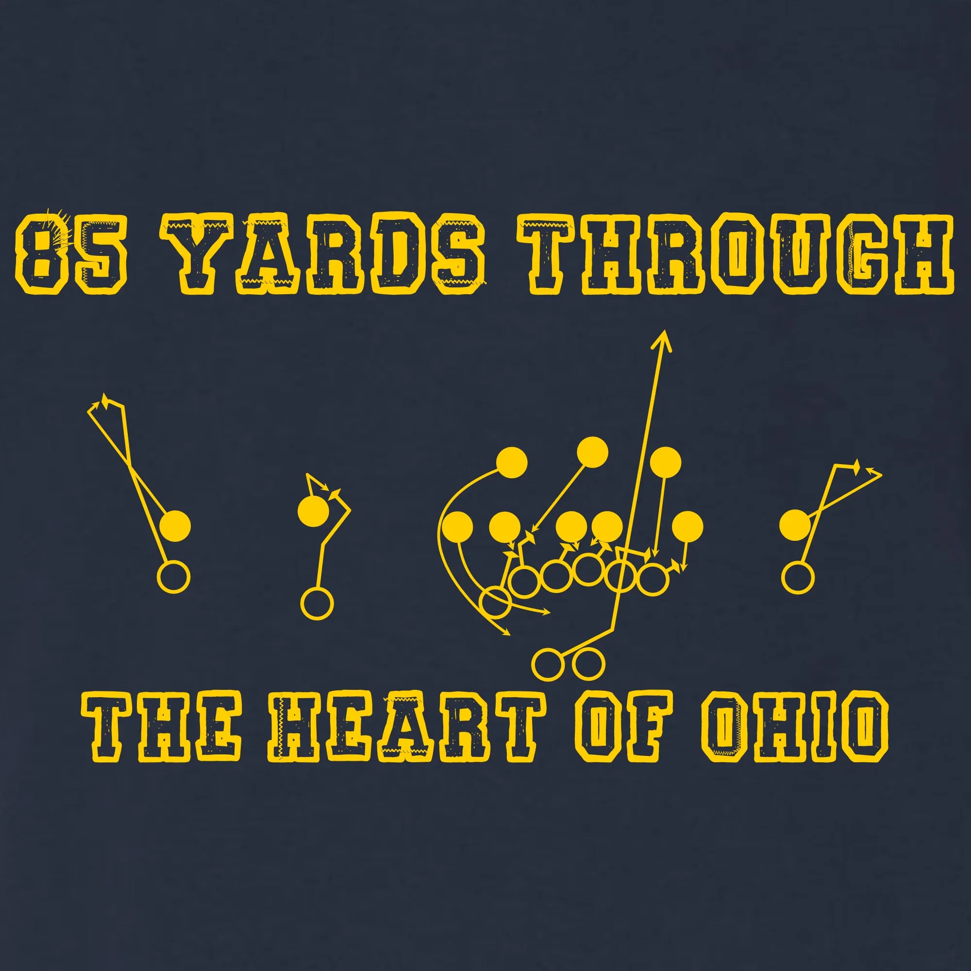 85 Yards through the Heart of Ohio - Navy Triblend