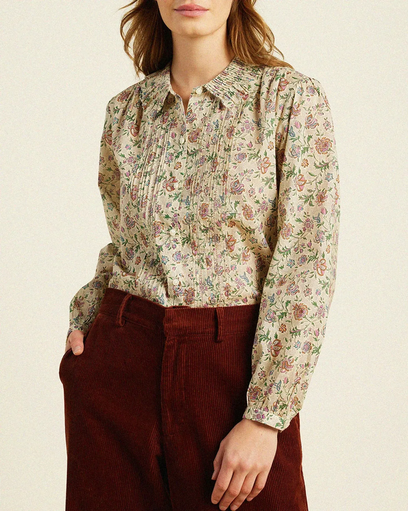 Alise Blouse ~ Herbarium Print