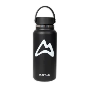 AllTrails × Hydro Flask 32 oz. Wide Mouth Bottle - Black