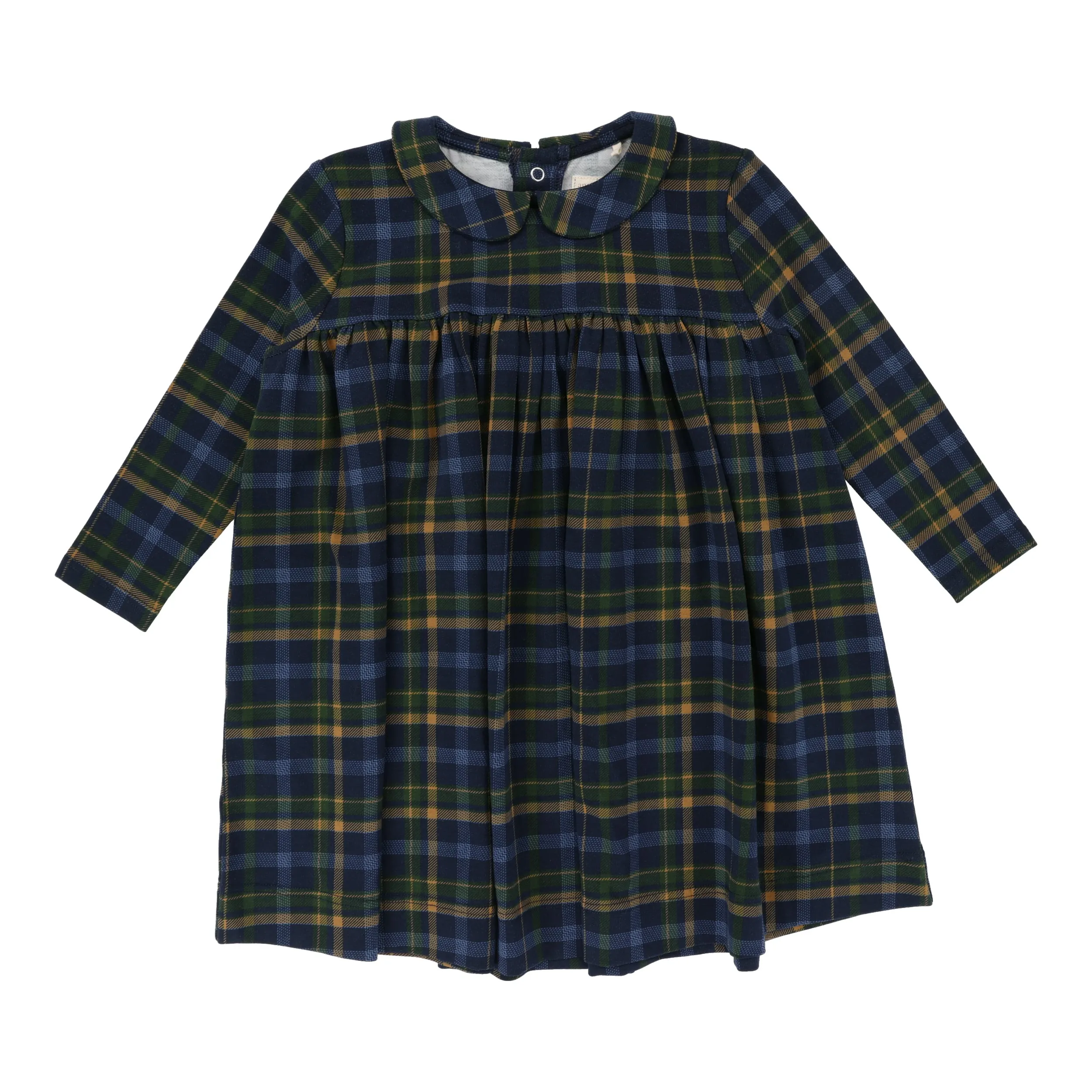 ANALOGIE GREEN/BLUE PLAID PETER PAN COLLAR DRESS