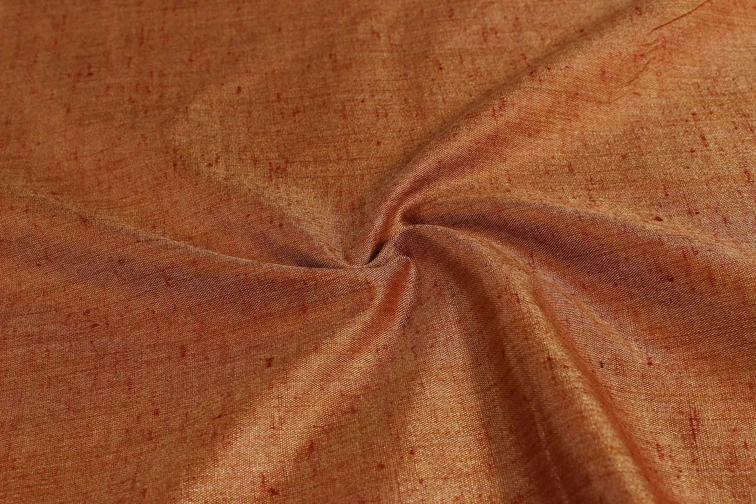 Apricot Orange Plain Cotton Polyester Blend Fabric