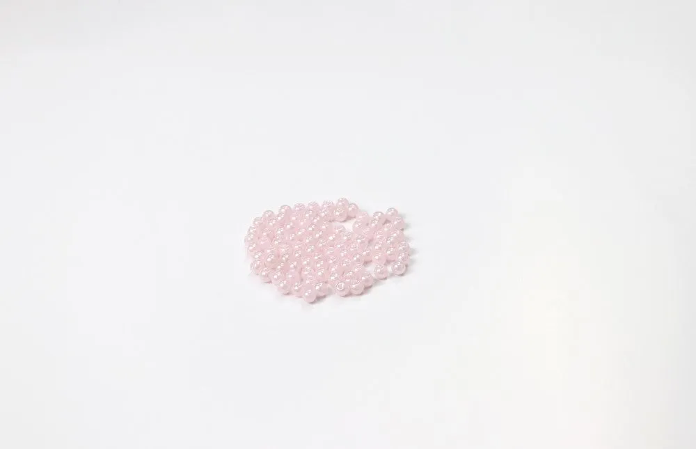 Baby Pink Round Glass Bead