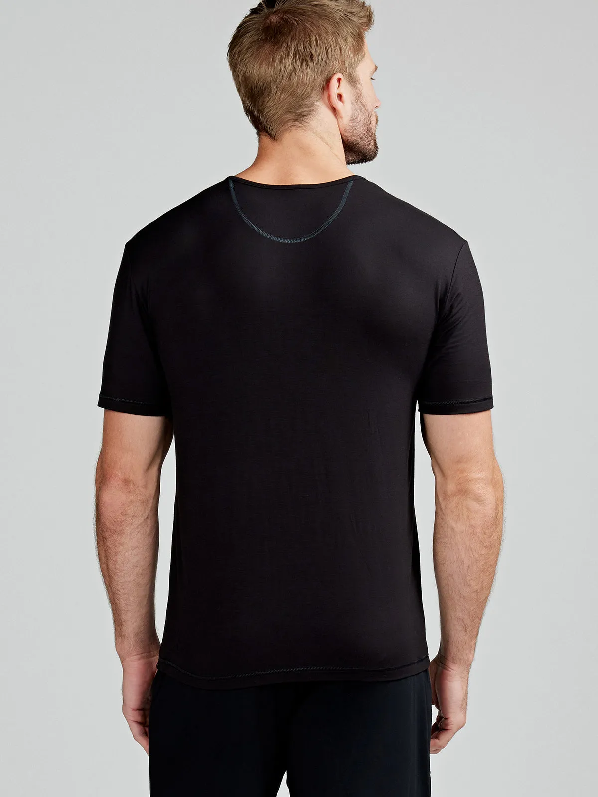 Bamboo Silk Sleep Short Sleeve Henley