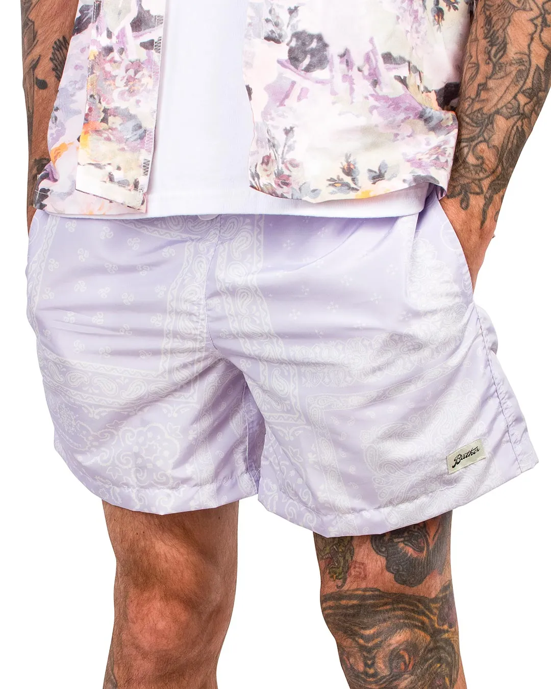 Bather Lilac Bandana Swim Trunk