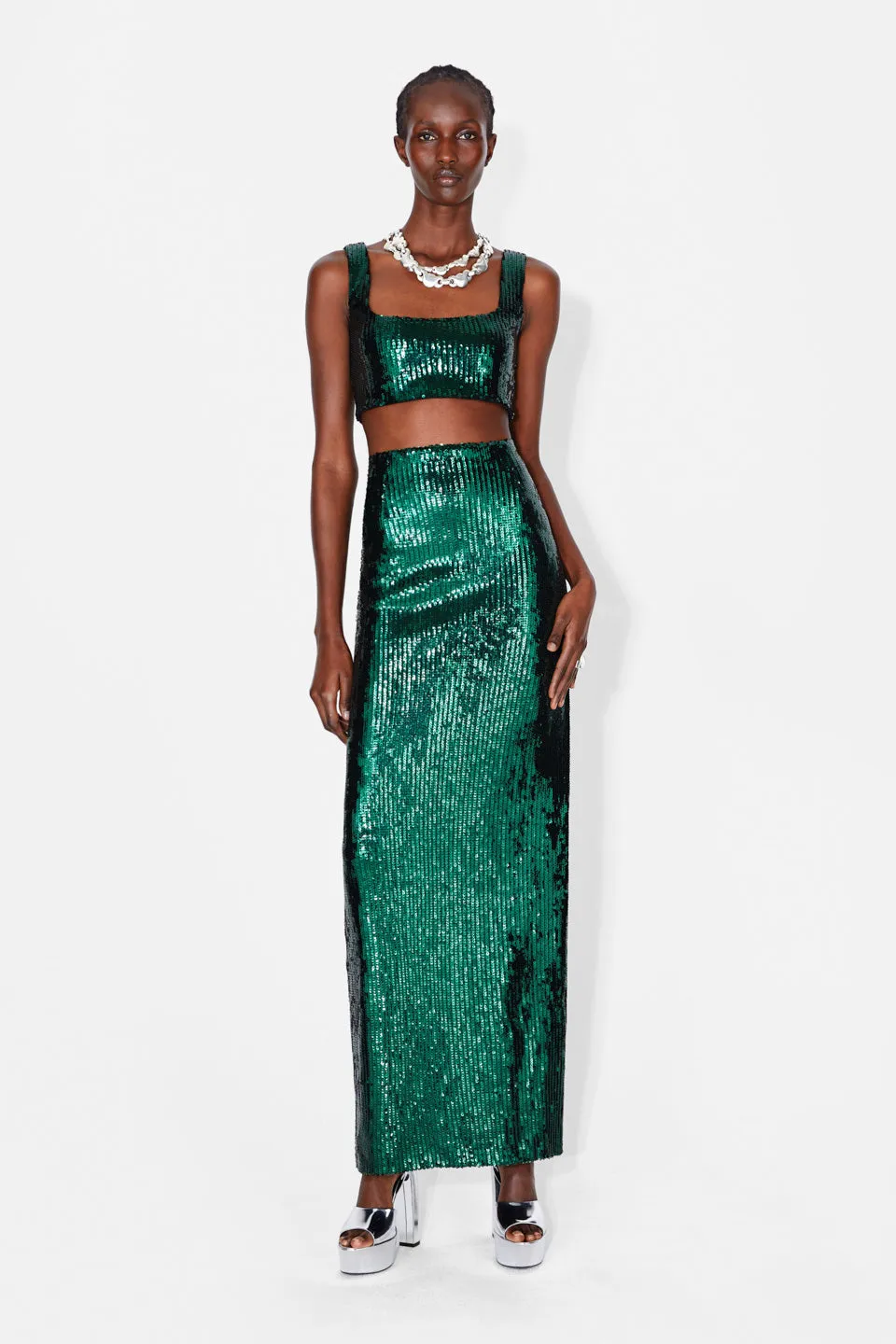 Beating Heart Skirt - Evergreen