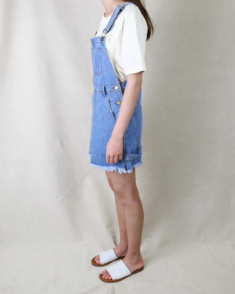 Belle of the Playground Denim Bib Overall Dress