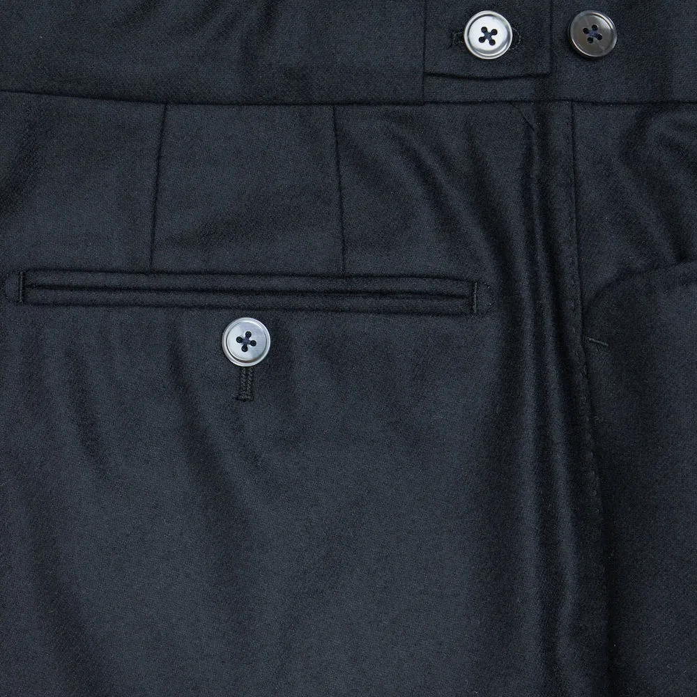 Black Flannel Trousers