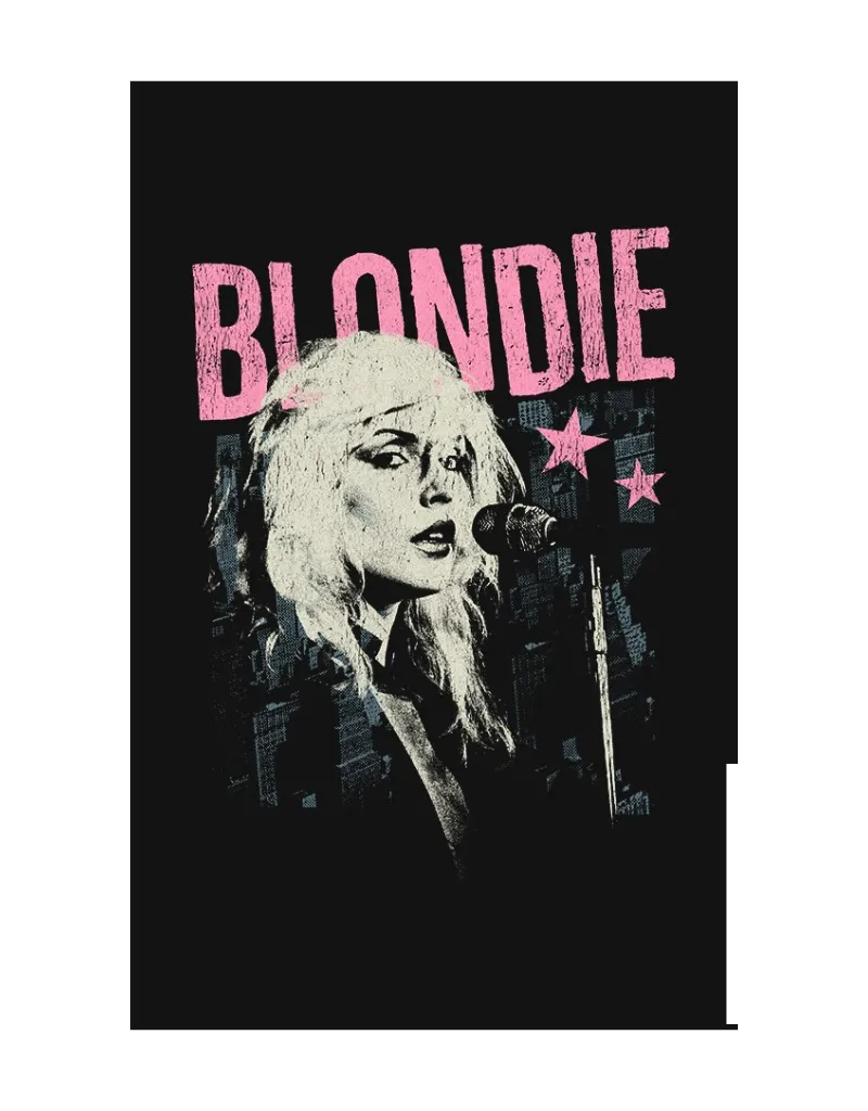 Sure! Heres an optimized title for the e-commerce product with modifiers:

Trendy Blondie Stars Graphic Tee - Stylish Womens Casual T-Shirt