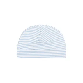 Blue Stripe Bamboo Beanie Hat