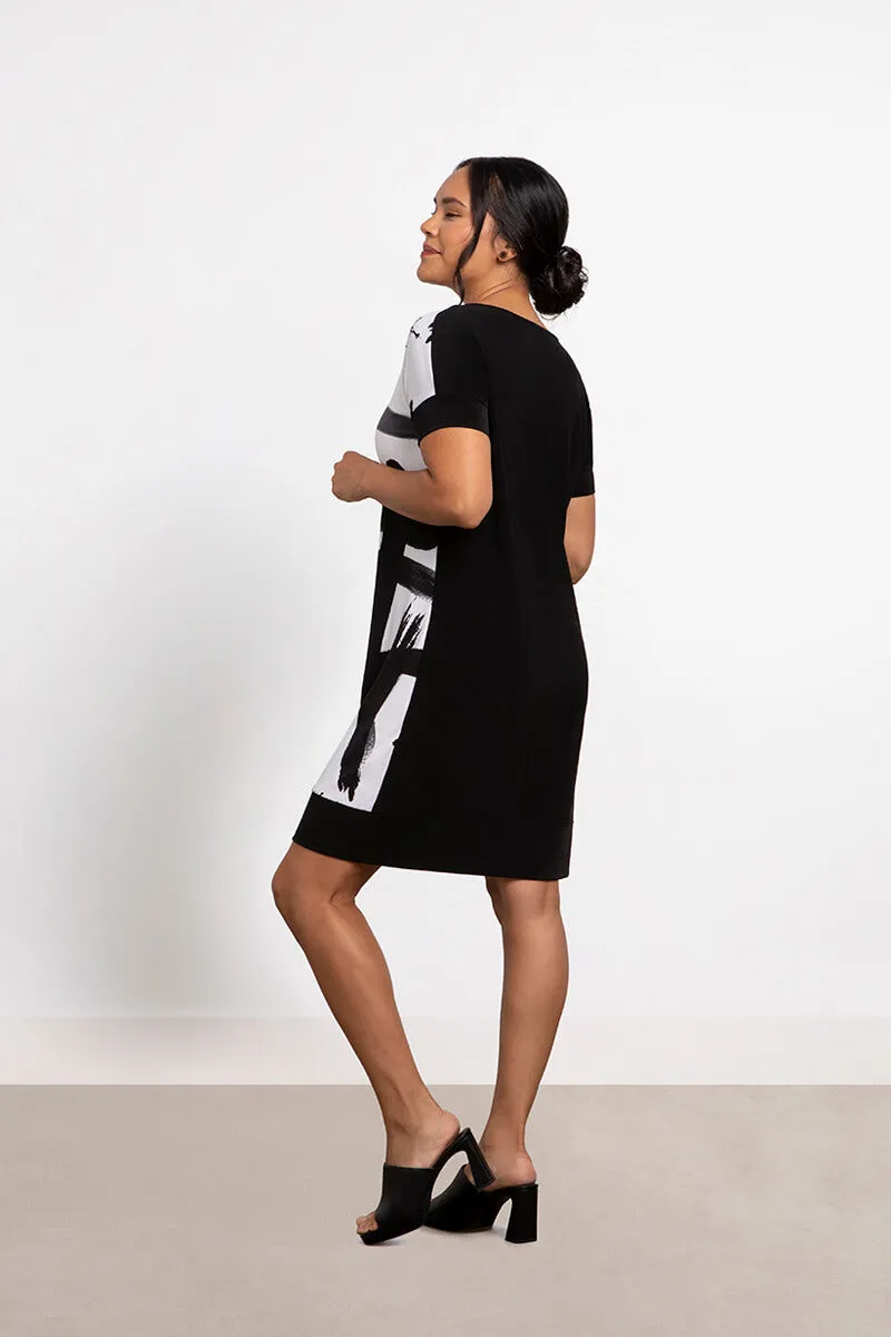 Boat Neck Dress | Abstract