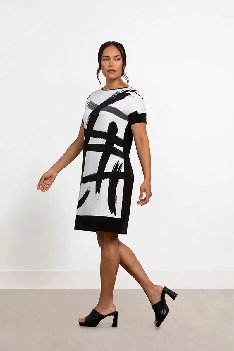 Boat Neck Dress | Abstract