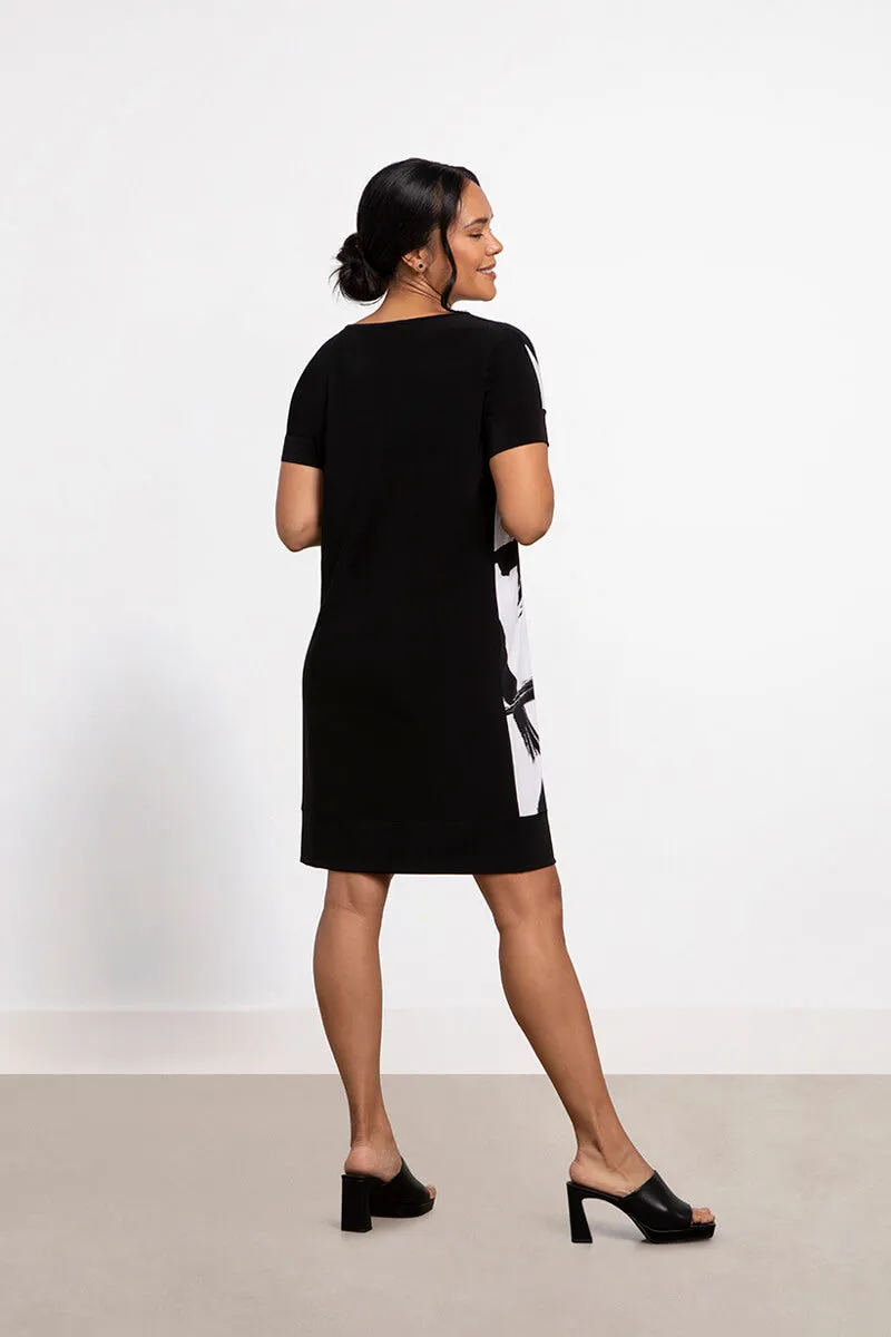 Boat Neck Dress | Abstract