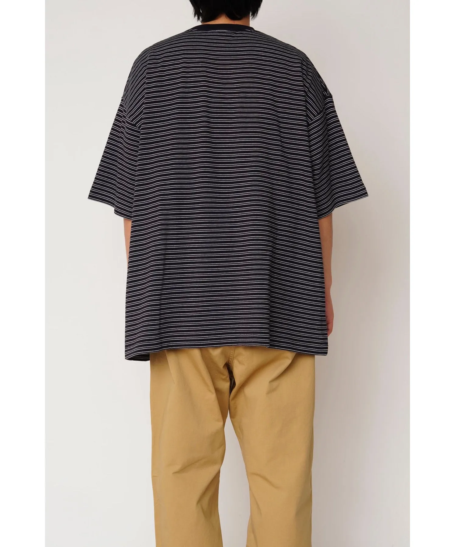 BORDER WIDE S/S T-SHIRT "D.NAVY"