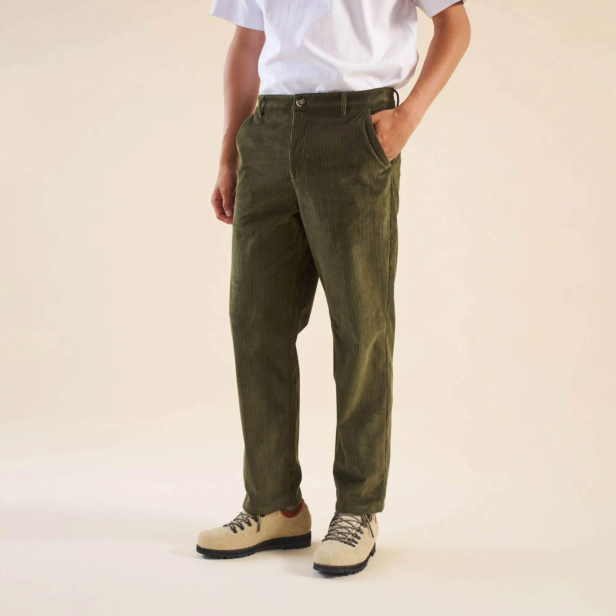 bound Army Green Corduroy Trousers