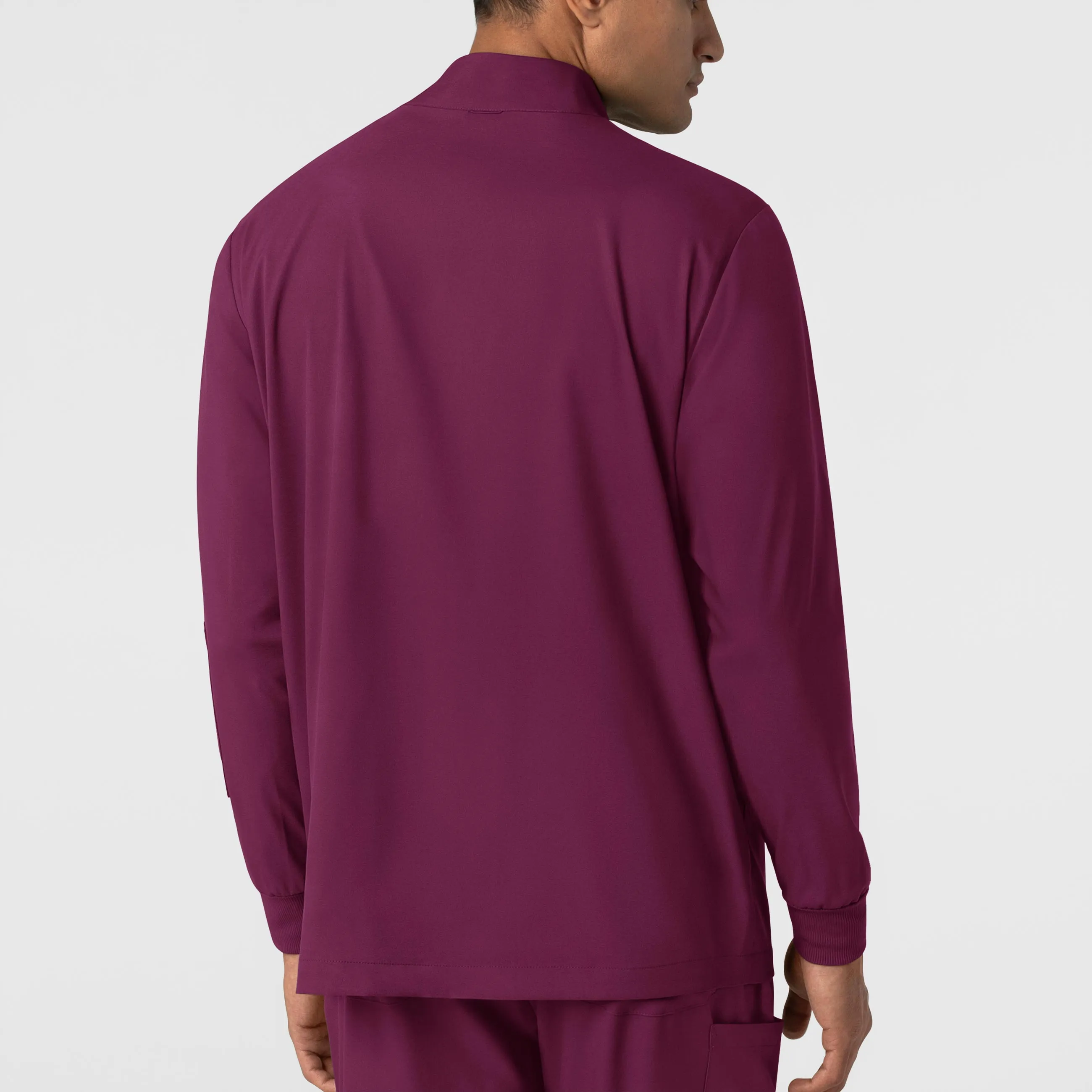 Boundless Men's Warm Up Scrub Jacket - Wine