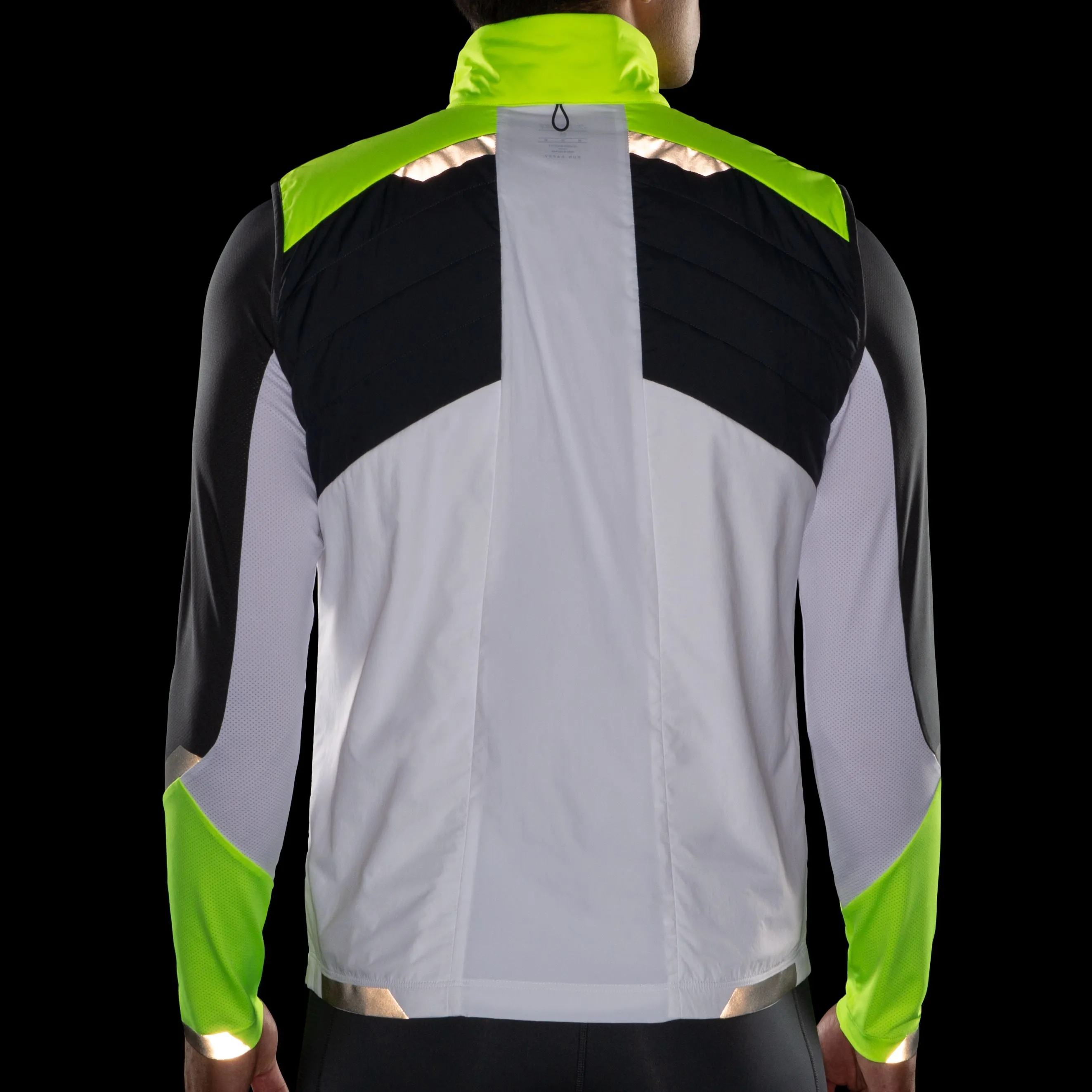 Insulated Brooks Mens Vest for Running with Enhanced Visibility Features