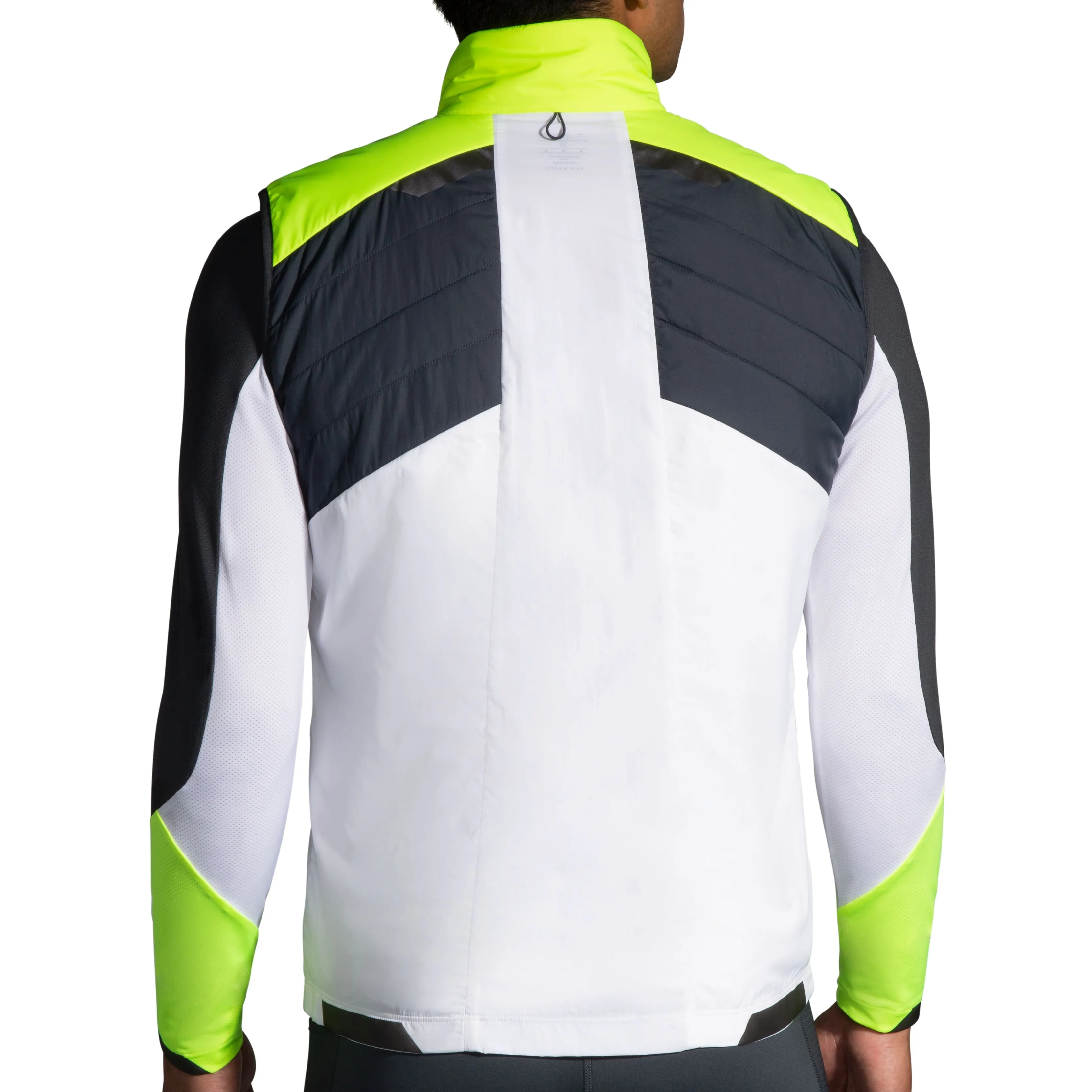 Insulated Brooks Mens Vest for Running with Enhanced Visibility Features