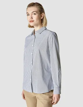 Business Shirt Regular Navy Stripes