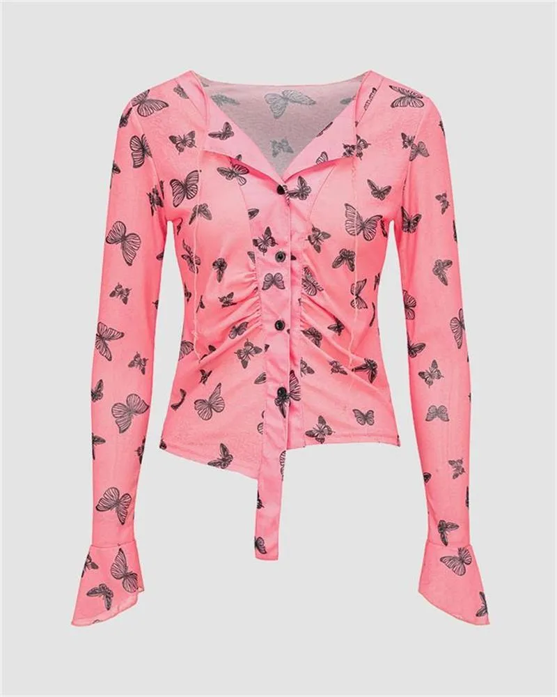 Butterfly Hive Long Sleeve Top