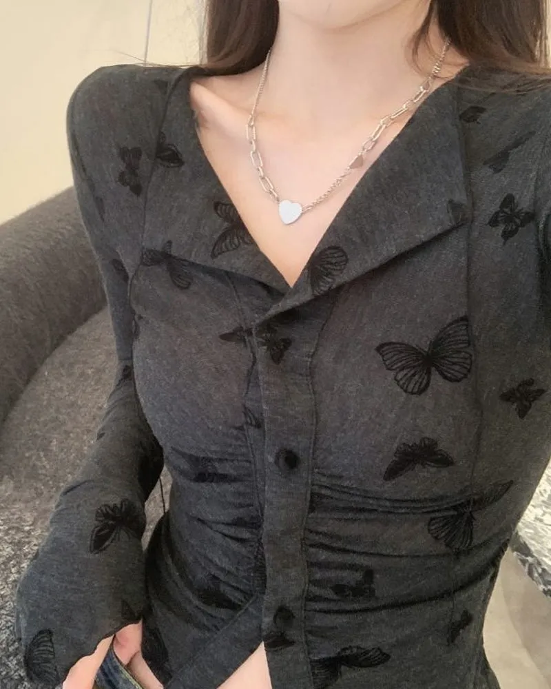 Butterfly Hive Long Sleeve Top