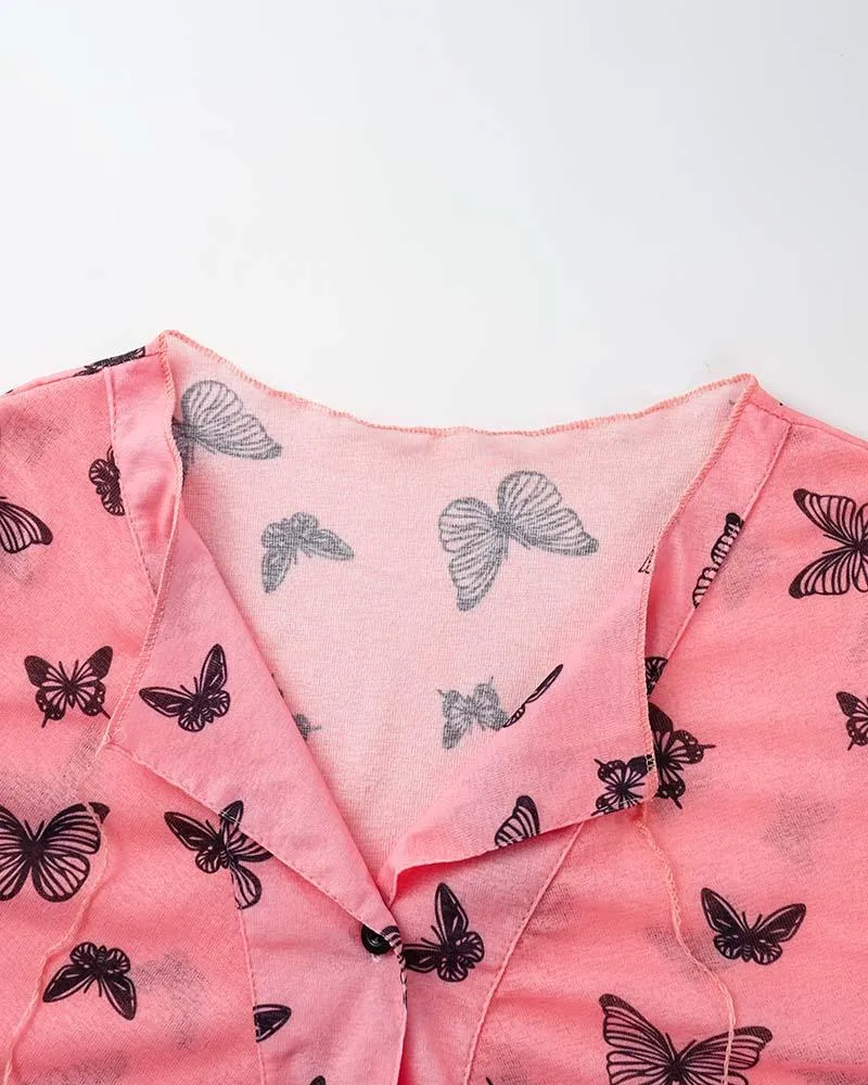 Butterfly Hive Long Sleeve Top