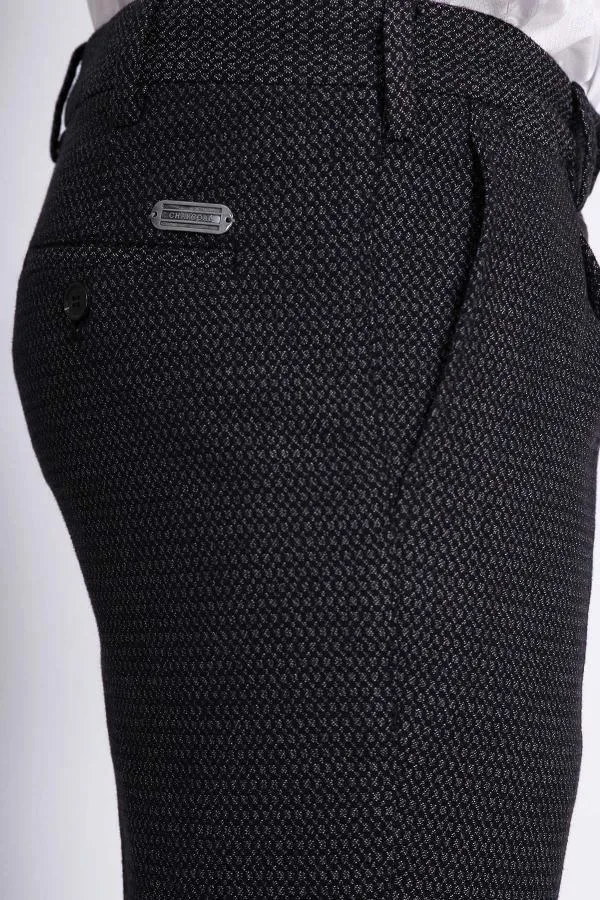 C PANT CROSS POCKET ITALIAN FIT BLACK GREY