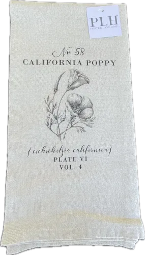 California Poppy Tea Towel