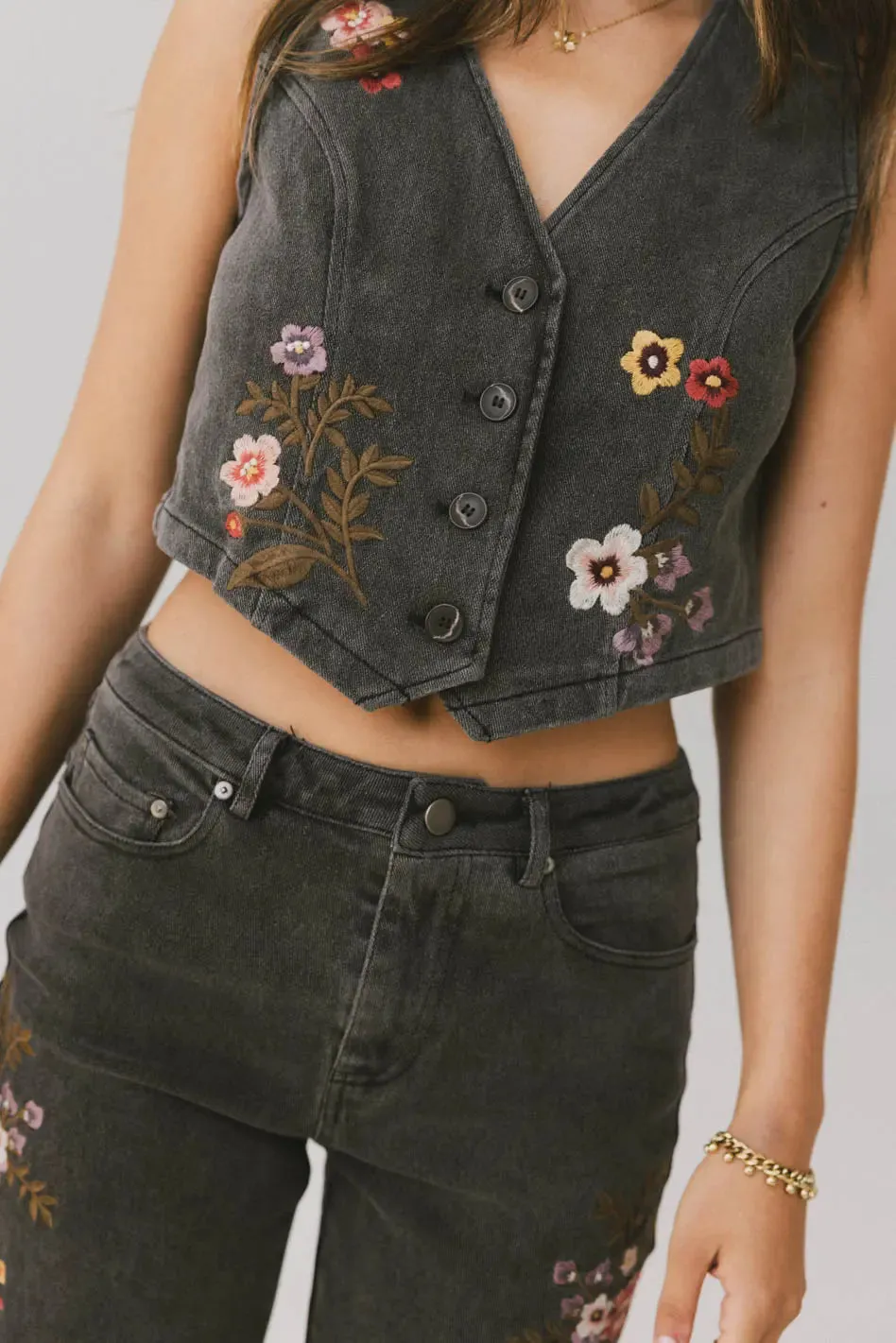 Camille Embroidered Vest