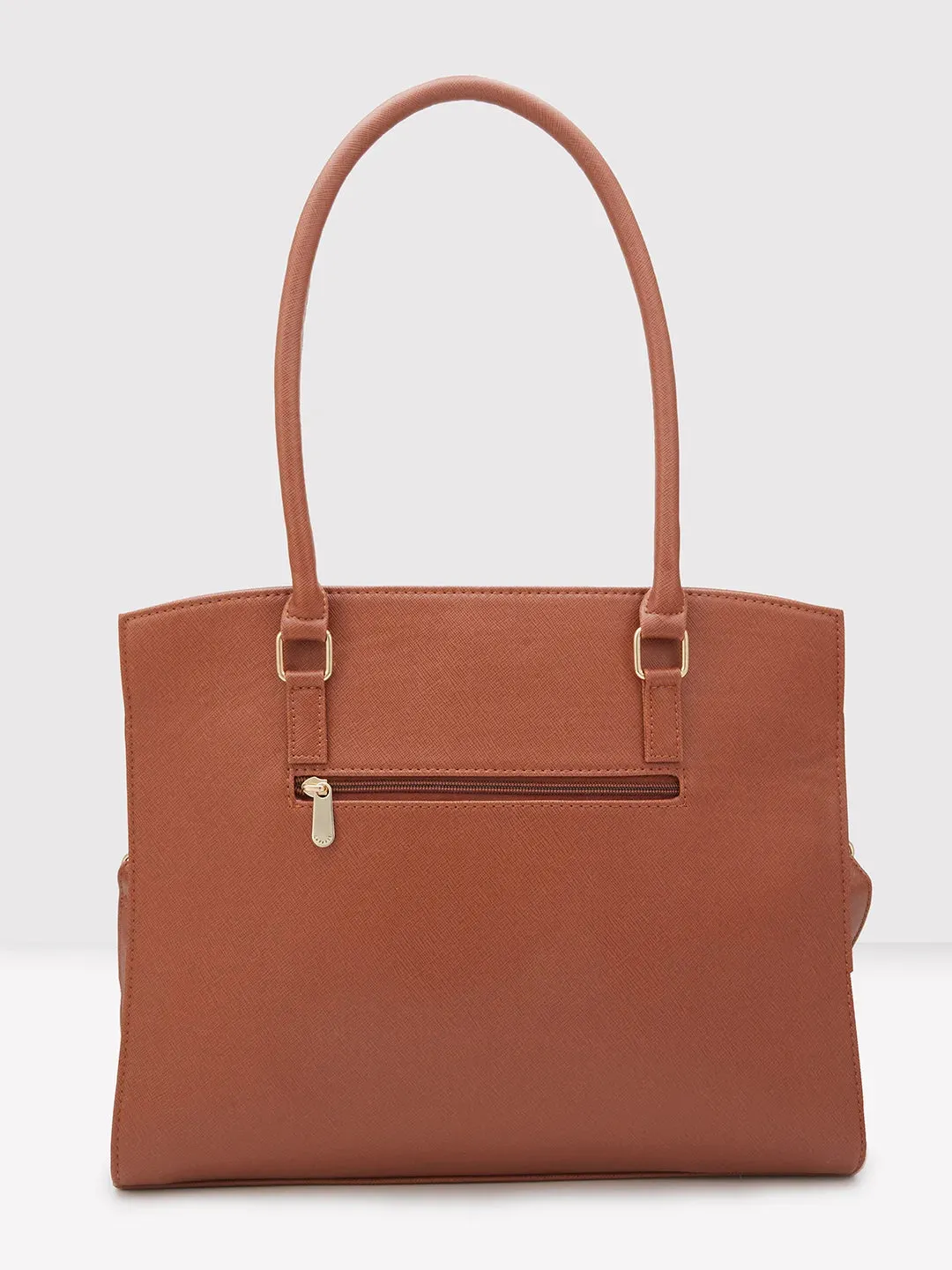 Caprese Demi Laptop Satchel Extra Large Tan