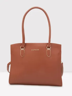 Caprese Demi Laptop Satchel Extra Large Tan