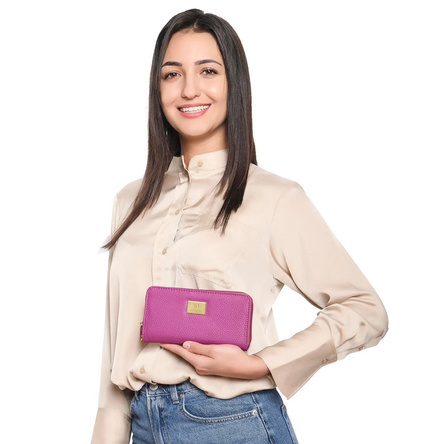 Caprese Kristin Zip Around Wallet Pink