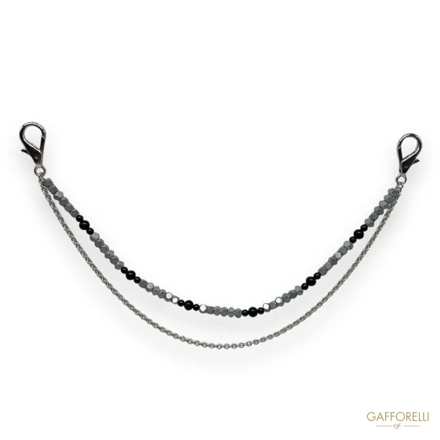 Chain for Men's Trousers with Faceted Beads - Art. U571- Gafforelli Srl