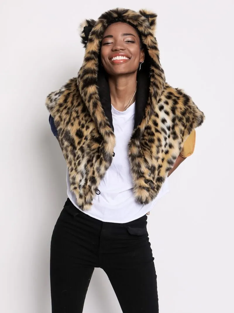 Cheetah Faux Fur SpiritHoods Shawl