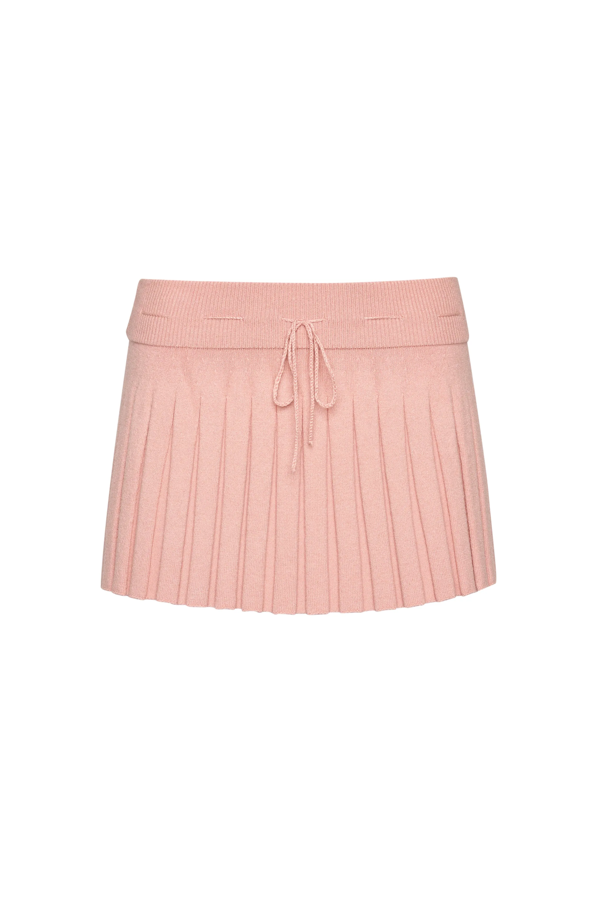 Cielo Pleated Knit Mini Skirt