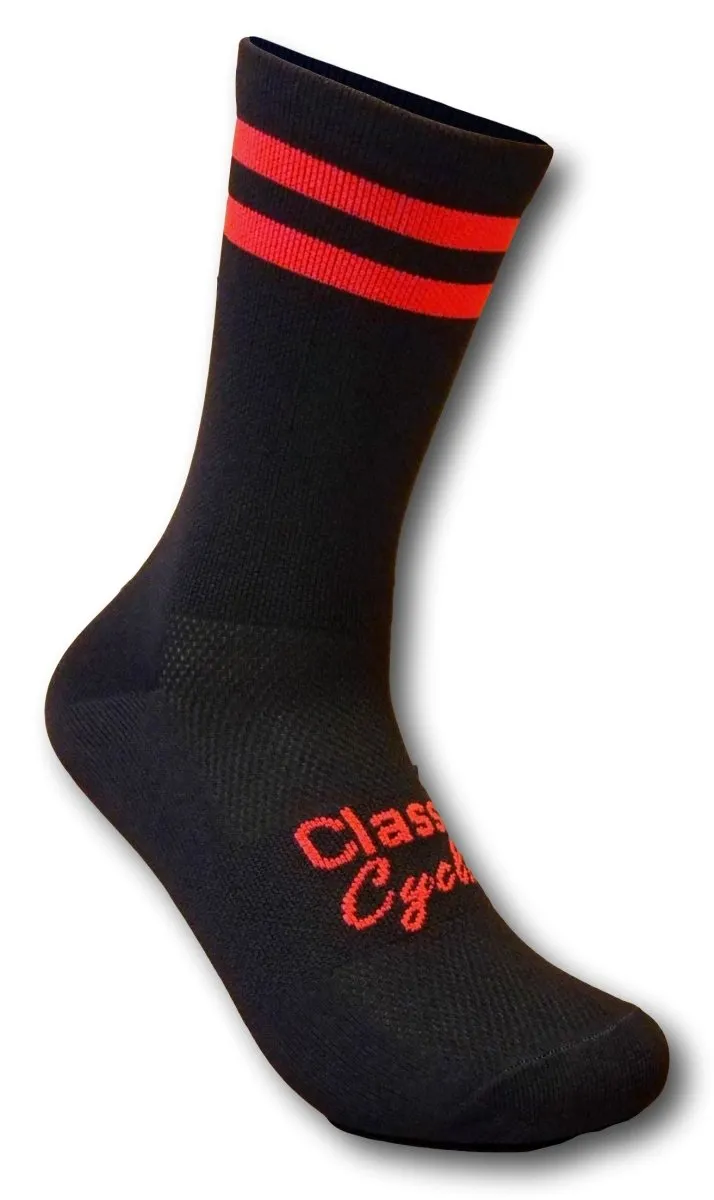 Classic Cycling Equipe Socks - Black Red