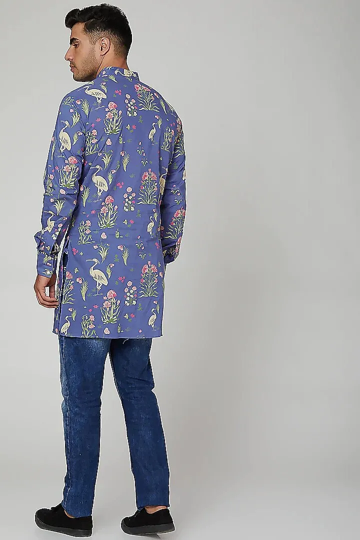 Cobalt Floral Kurta