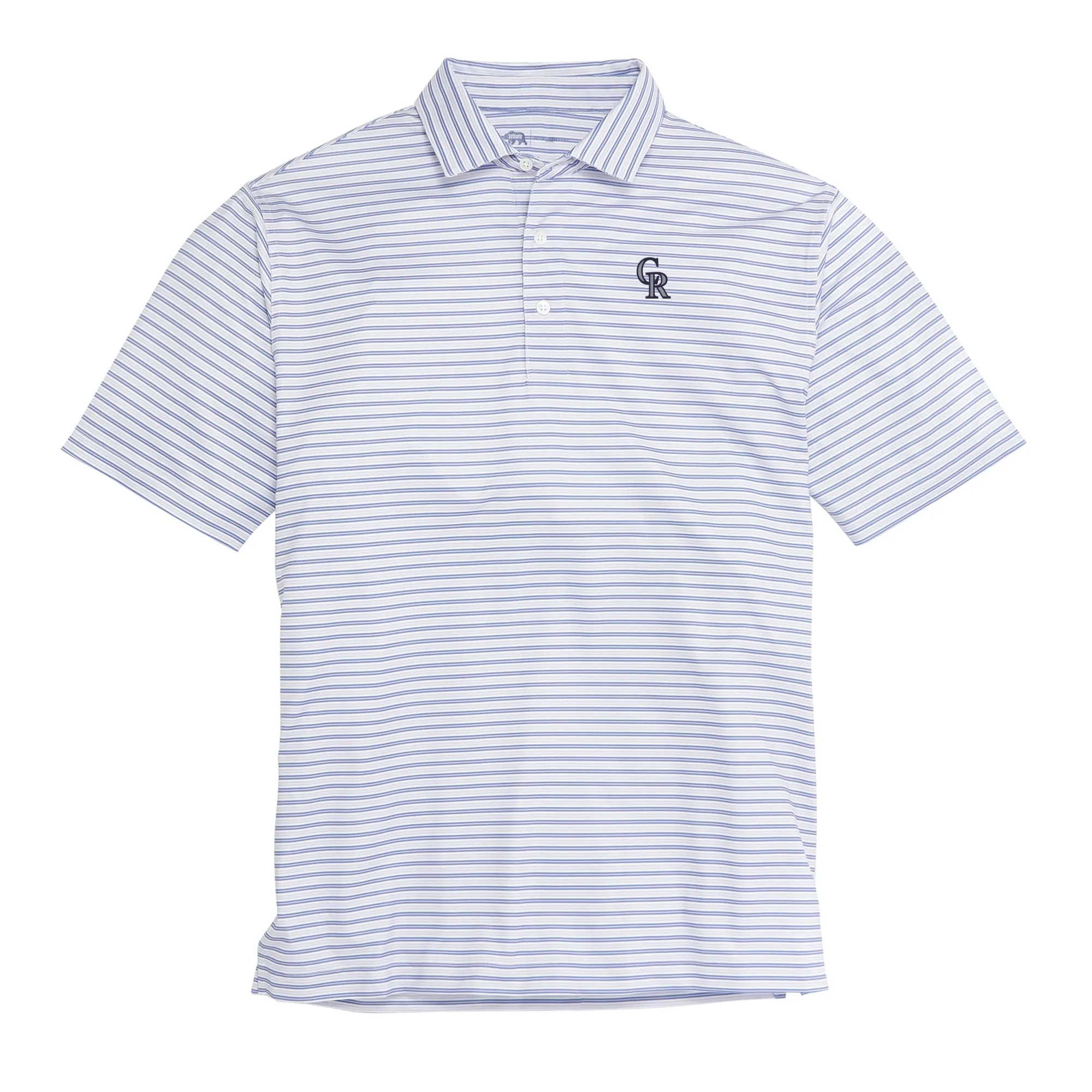 Colorado Rockies Wedge Stripe Performance Polo