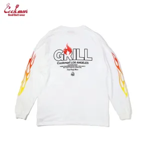 Cookman Long Sleeve Tees - Grill : White