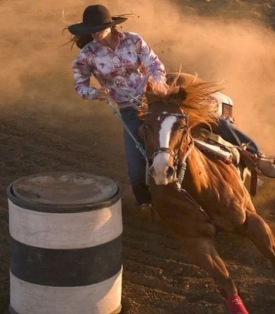 Cowgirl Kim Barrel Racer Graphic Tee Dress - Large Only