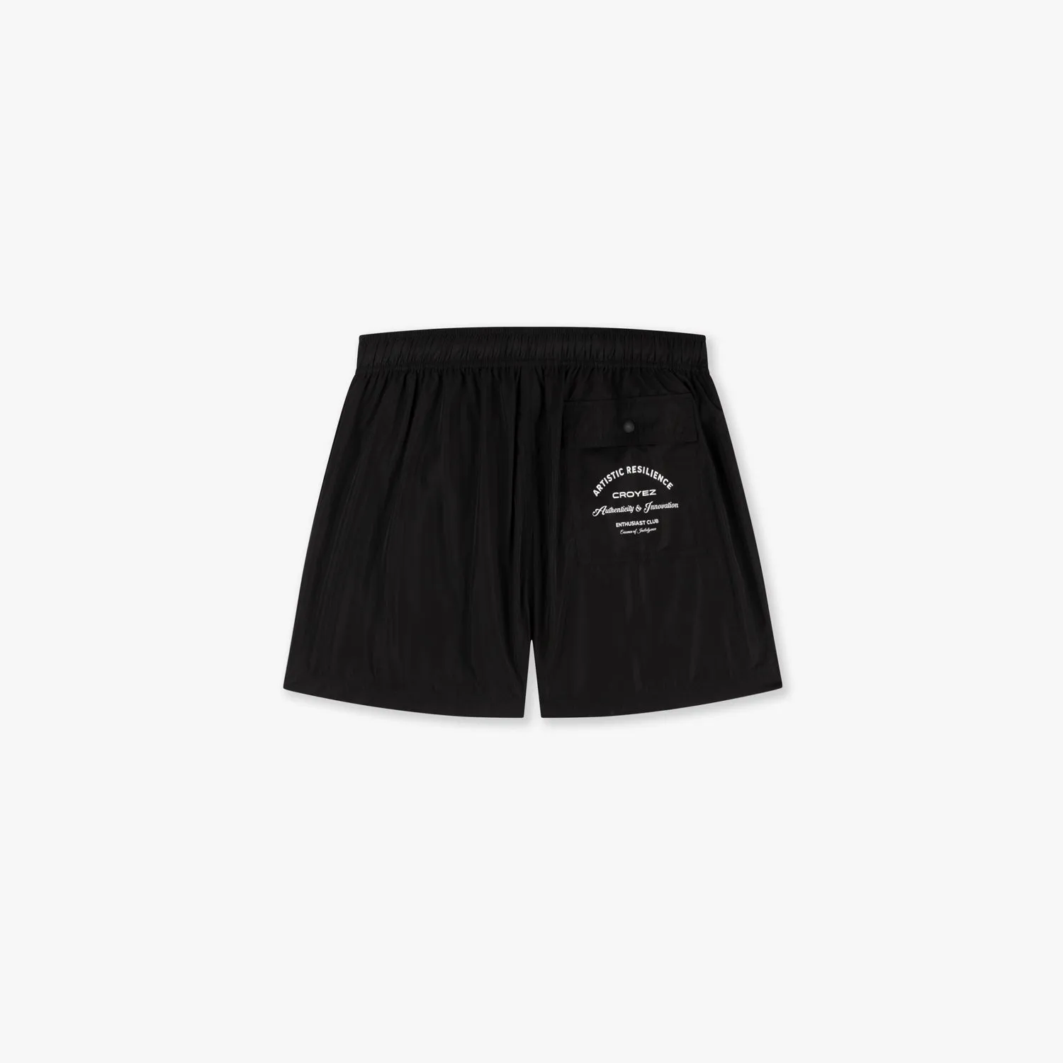 CROYEZ ENTHUSIAST CLUB SWIM SHORTS - VINTAGE BLACK