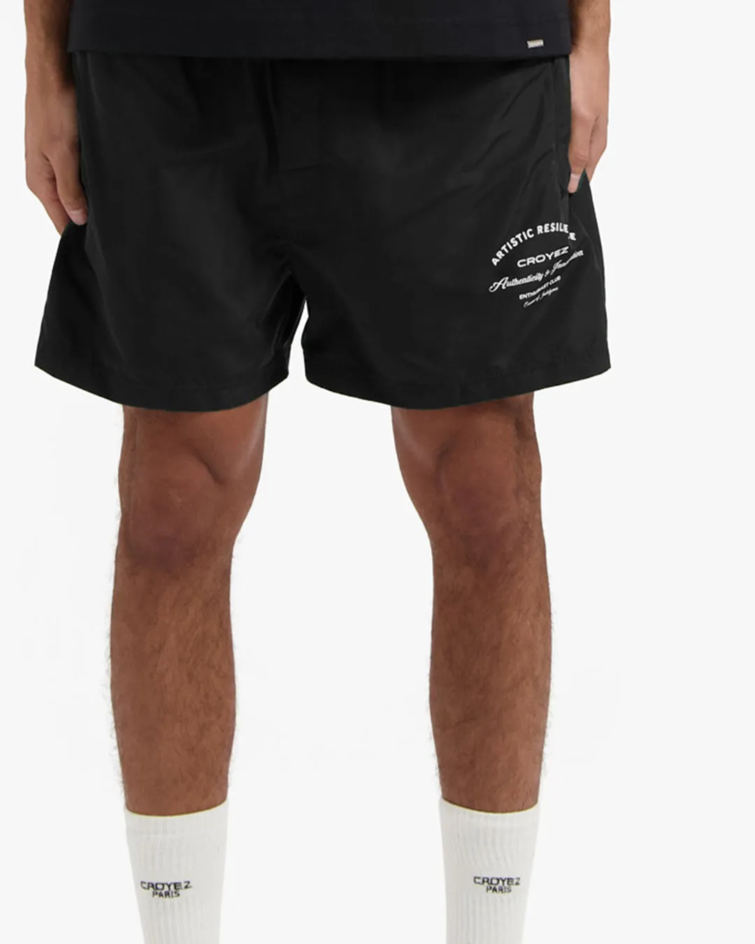 CROYEZ ENTHUSIAST CLUB SWIM SHORTS - VINTAGE BLACK