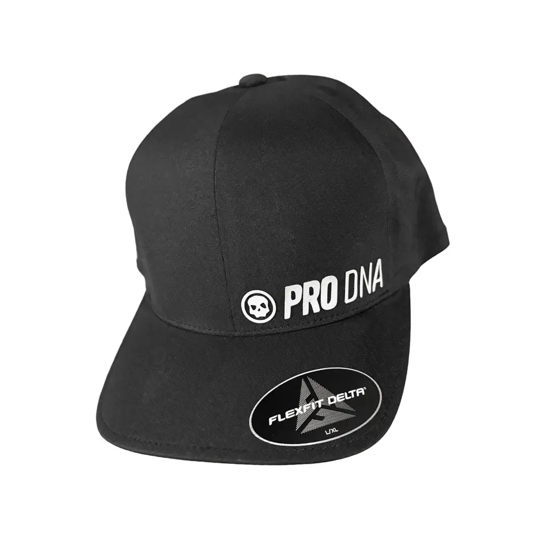 Delta Seamless Hat - Black (White Pro DNA Logo)