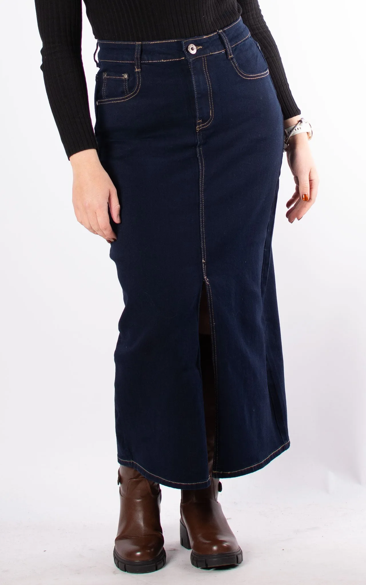 Denim Maxi Skirt